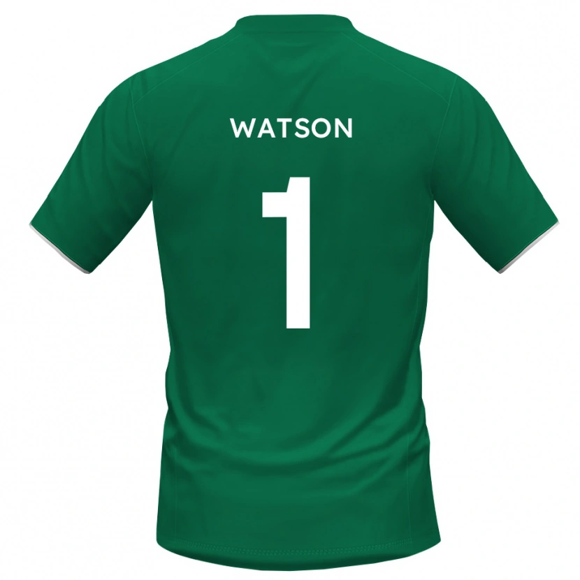 Danxen Mulher Rory Watson #1 Verde Branco Camisola Guarda-Redes 2025/26 Camisa Brasil