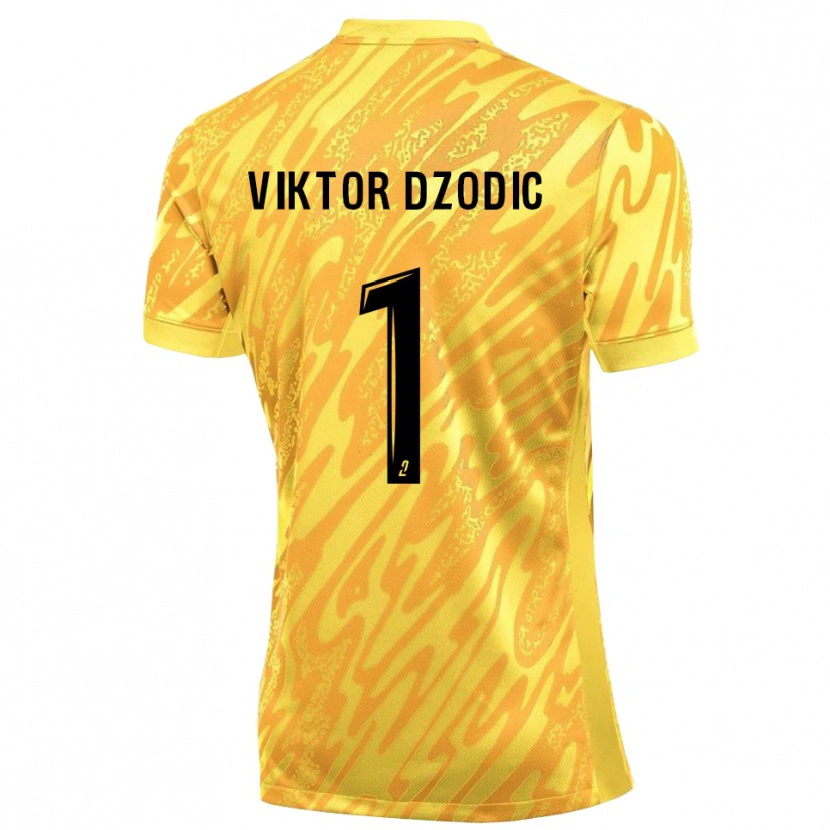 Danxen Mulher Viktor Dzodic #1 Amarelo Laranja Camisola Guarda-Redes 2025/26 Camisa Brasil