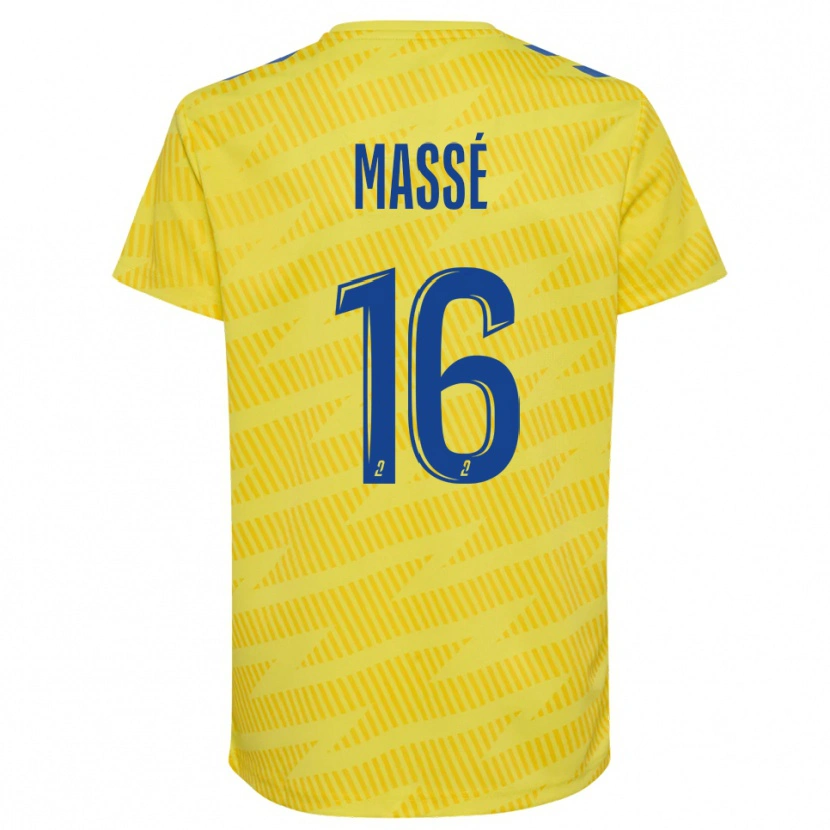 Danxen Mulher Maël Massé #16 Amarelo Azul Camisola Guarda-Redes 2025/26 Camisa Brasil
