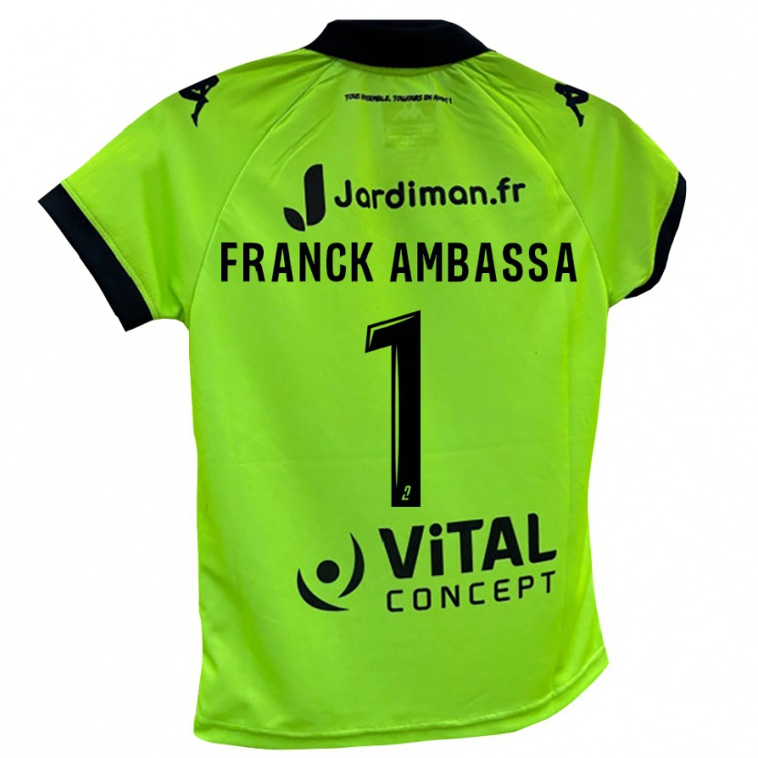 Danxen Mulher Gaspard Franck Ambassa #1 Verde Neon Camisola Guarda-Redes 2025/26 Camisa Brasil