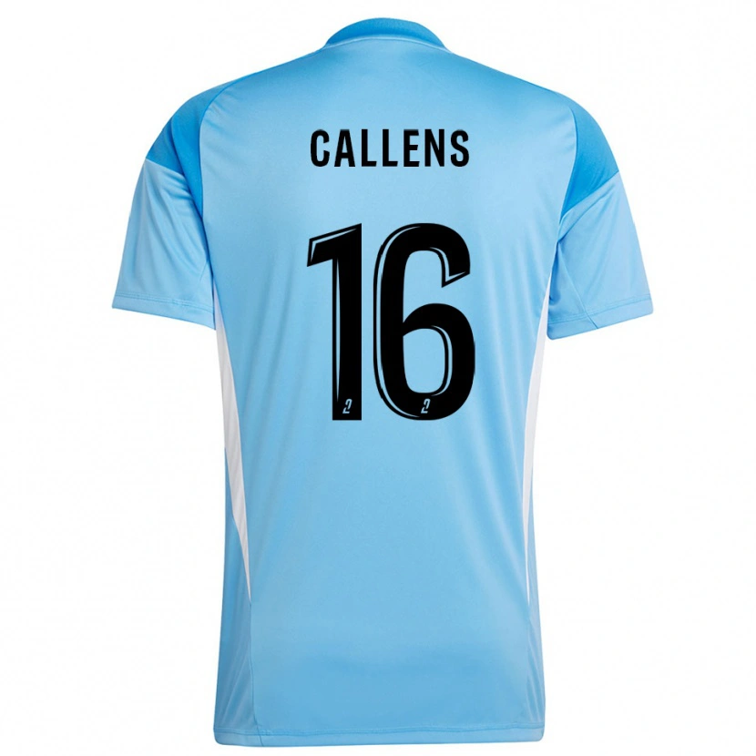 Danxen Mulher Thomas Callens #16 Branco Azul Céu Camisola Guarda-Redes 2025/26 Camisa Brasil