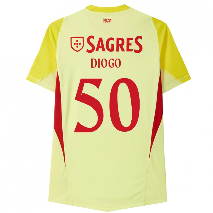 Danxen Mulher Diogo Ferreira #50 Amarelo Vermelho Camisola Guarda-Redes 2025/26 Camisa Brasil