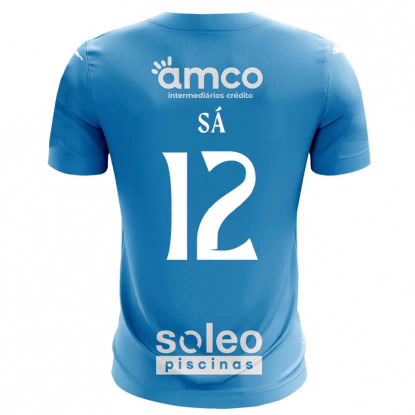 Danxen Mulher Tiago Sá #12 Azul Branco Camisola Guarda-Redes 2025/26 Camisa Brasil