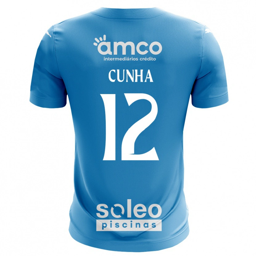 Danxen Mulher Romário Cunha #12 Azul Branco Camisola Guarda-Redes 2025/26 Camisa Brasil