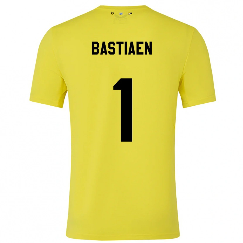 Danxen Mulher Femke Bastiaen #1 Amarelo Preto Camisola Guarda-Redes 2025/26 Camisa Brasil