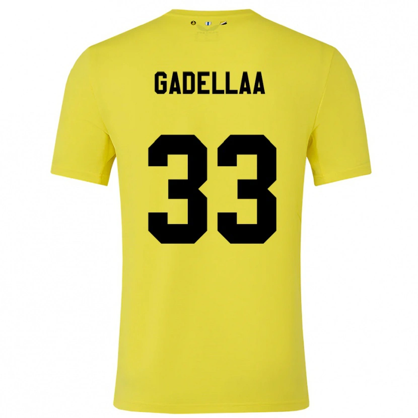 Danxen Mulher Kevin Gadellaa #33 Amarelo Preto Camisola Guarda-Redes 2025/26 Camisa Brasil