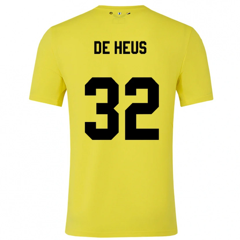 Danxen Mulher Loïs De Heus #32 Amarelo Preto Camisola Guarda-Redes 2025/26 Camisa Brasil