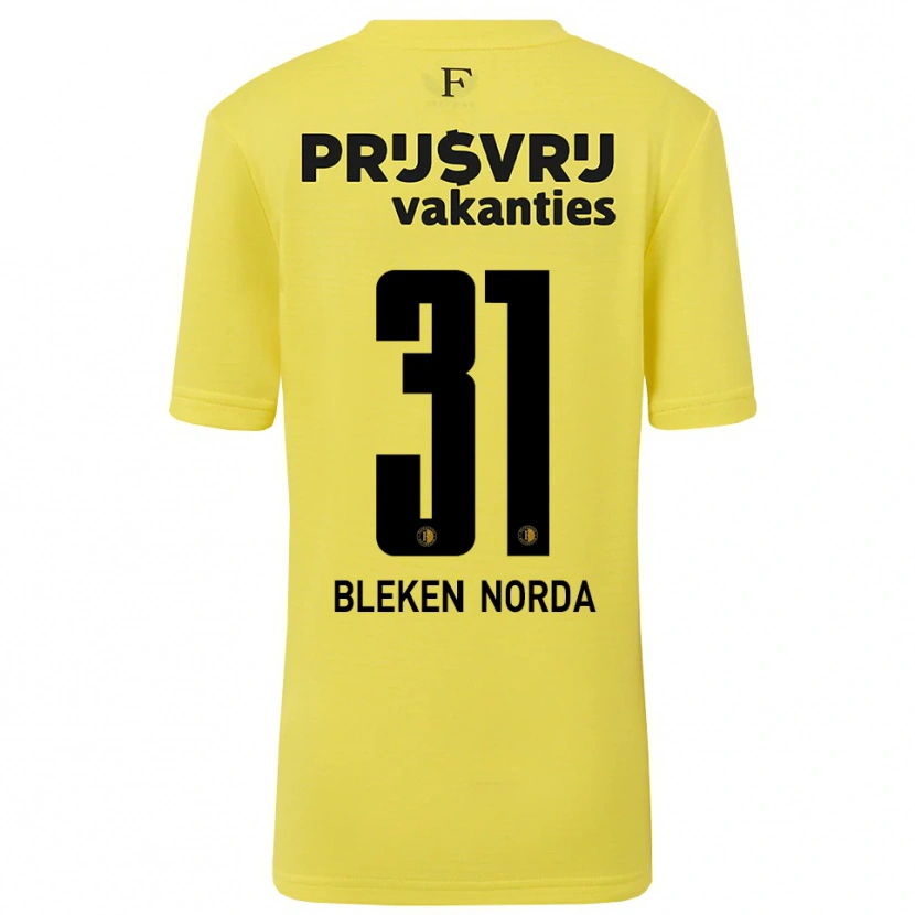 Danxen Mulher Haakon Bleken Norda #31 Amarelo Preto Camisola Guarda-Redes 2025/26 Camisa Brasil