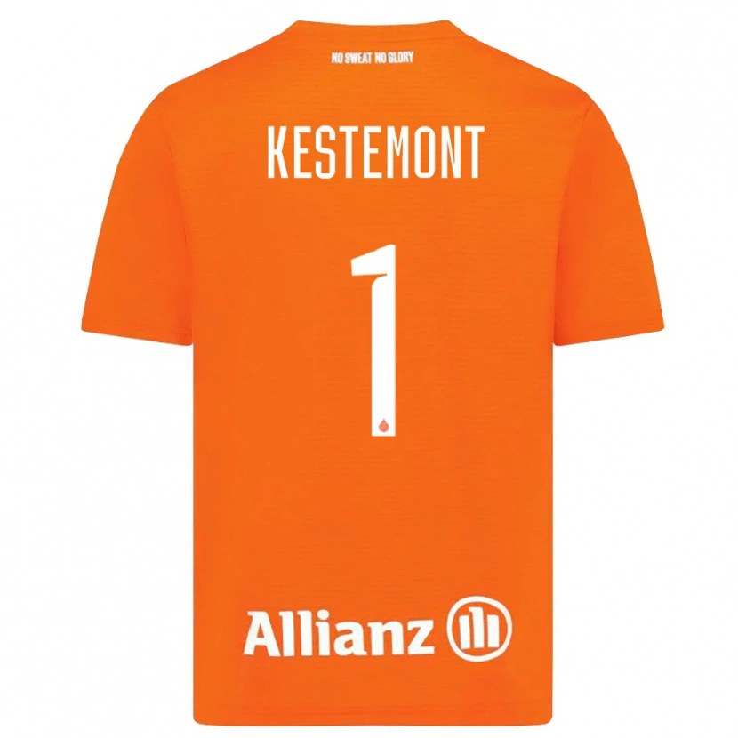 Danxen Mulher Thibeau Kestemont #1 Laranja Branco Camisola Guarda-Redes 2025/26 Camisa Brasil