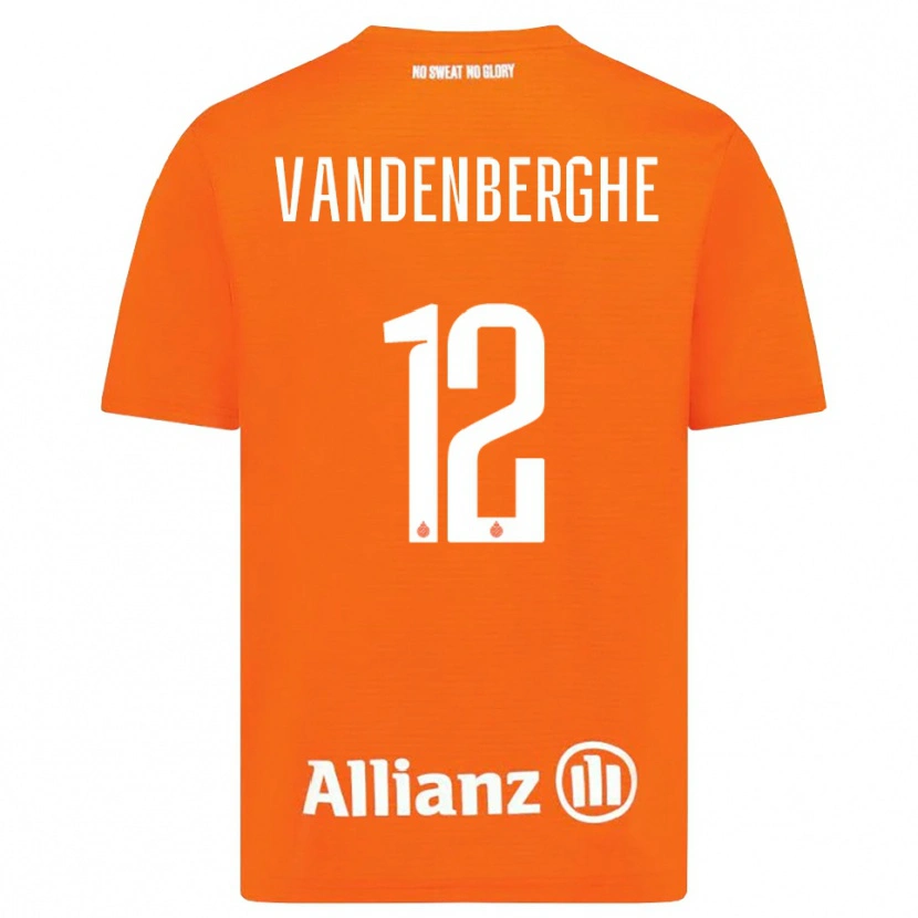 Danxen Mulher Xander Vandenberghe #12 Laranja Branco Camisola Guarda-Redes 2025/26 Camisa Brasil