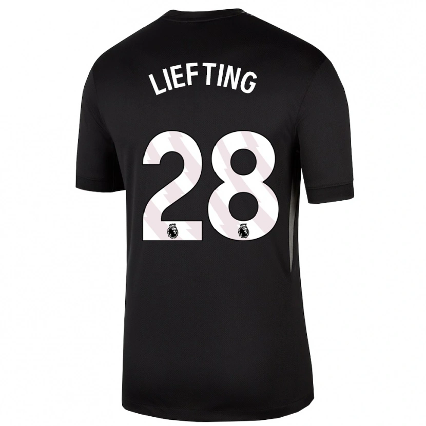 Danxen Mulher Femke Liefting #28 Preto Branco Camisola Guarda-Redes 2025/26 Camisa Brasil