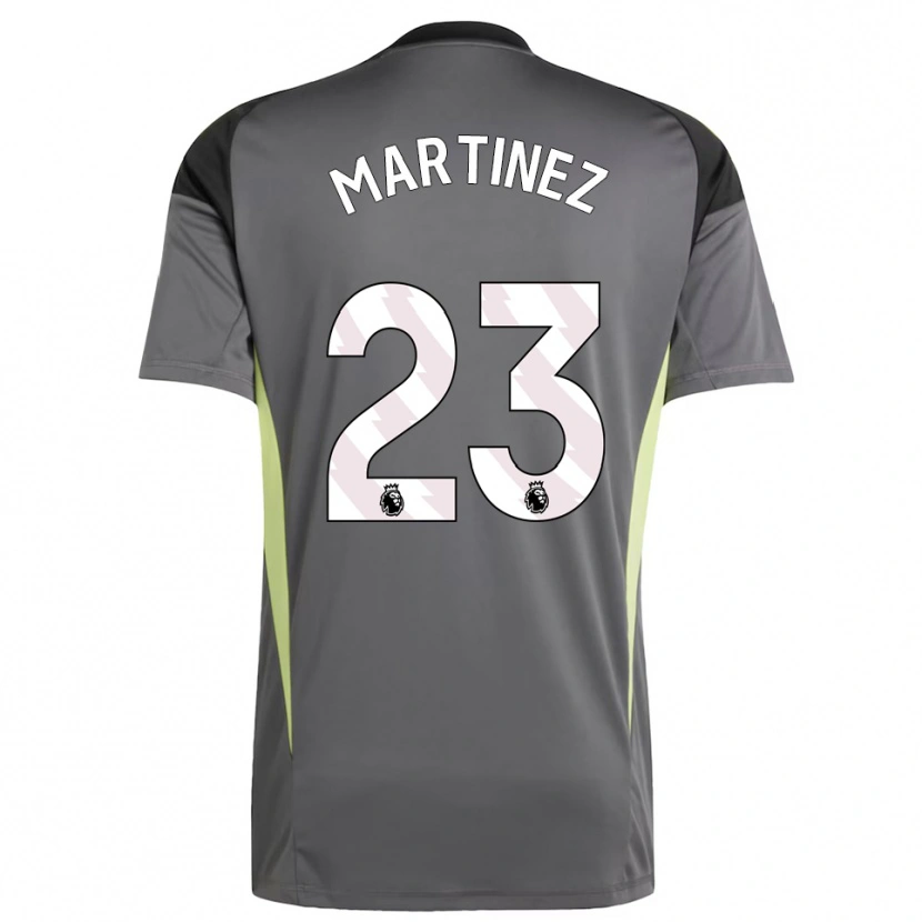 Danxen Mulher Emiliano Martínez #23 Cinza Escuro Preto Camisola Guarda-Redes 2025/26 Camisa Brasil