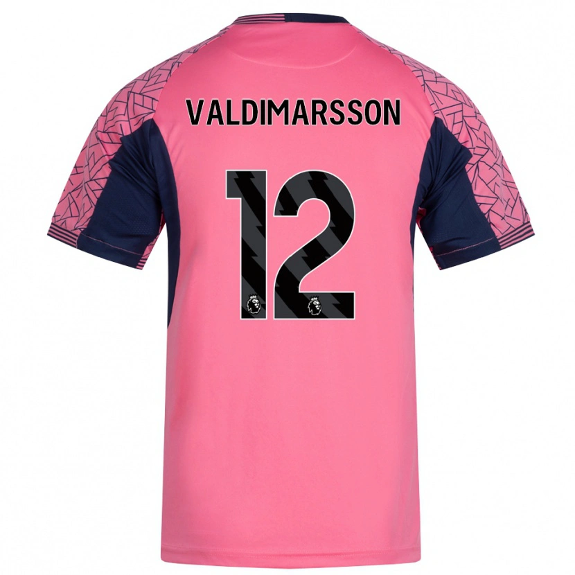 Danxen Mulher Hákon Rafn Valdimarsson #12 Rosa Preto Camisola Guarda-Redes 2025/26 Camisa Brasil