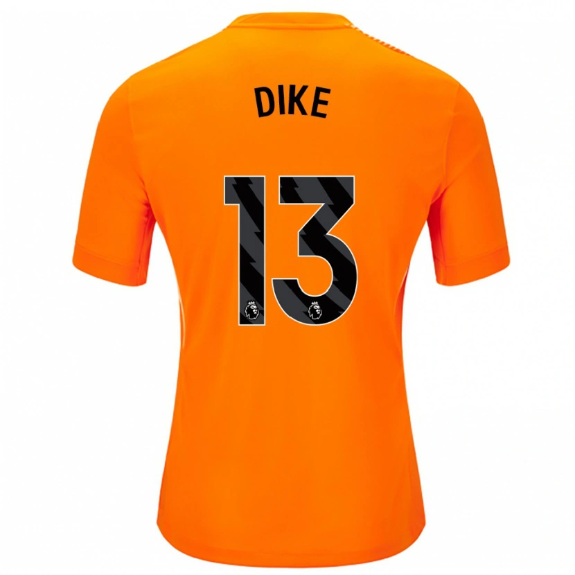 Danxen Mulher Michael Dike #13 Laranja Preto Camisola Guarda-Redes 2025/26 Camisa Brasil