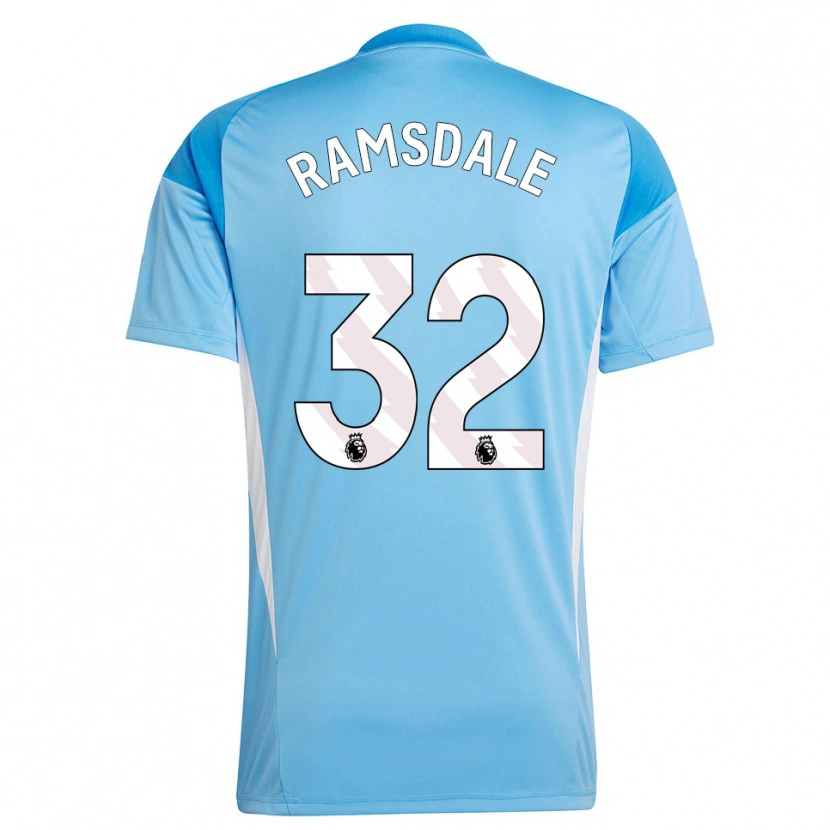Danxen Mulher Aaron Ramsdale #32 Azul Branco Camisola Guarda-Redes 2025/26 Camisa Brasil