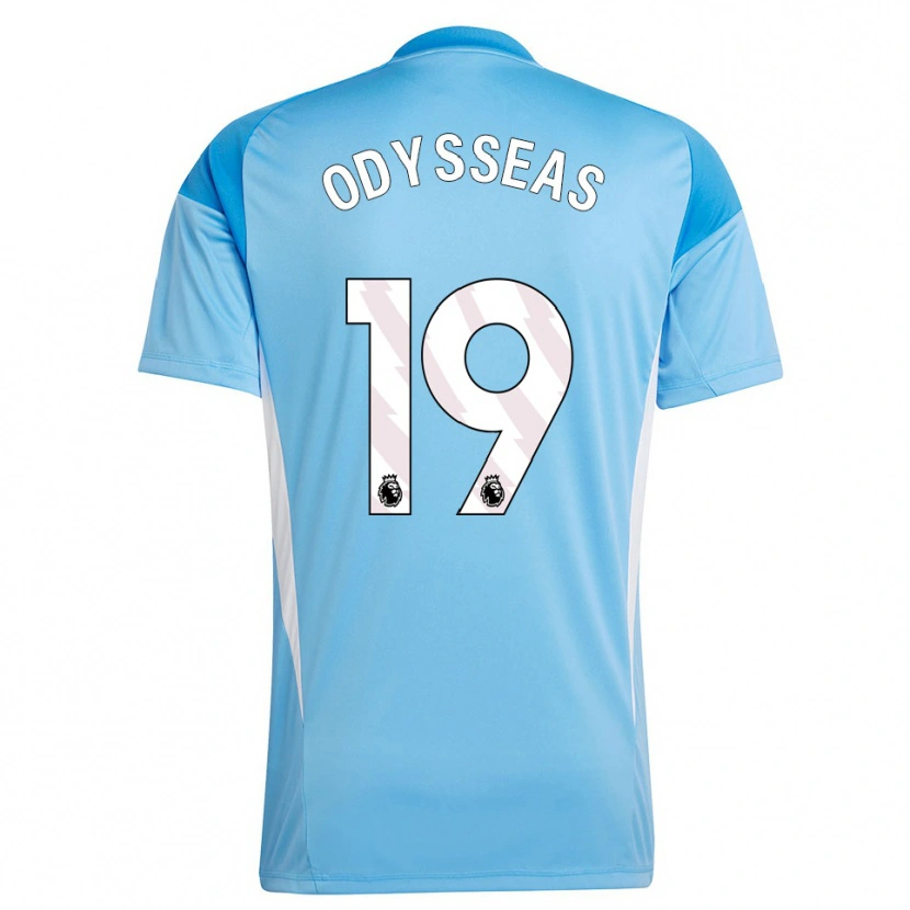 Danxen Mulher Odysseas Vlachodimos #19 Azul Branco Camisola Guarda-Redes 2025/26 Camisa Brasil