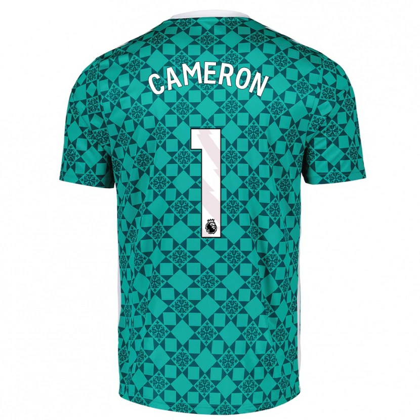 Danxen Mulher Dan Cameron #1 Verde Branco Camisola Guarda-Redes 2025/26 Camisa Brasil