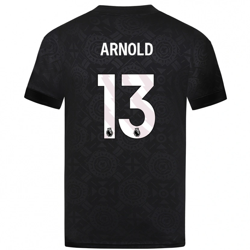 Danxen Mulher Alfie Arnold #13 Preto Branco Camisola Guarda-Redes 2025/26 Camisa Brasil