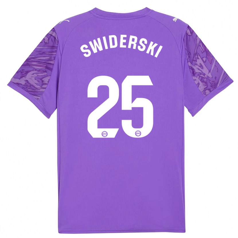 Danxen Mulher Grégoire Swiderski #25 Roxo Branco Camisola Guarda-Redes 2025/26 Camisa Brasil