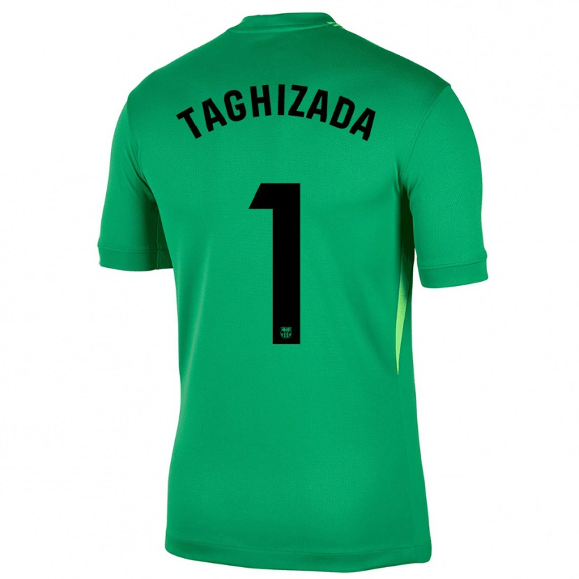 Danxen Mulher Eldar Taghizada #1 Verde Preto Camisola Guarda-Redes 2025/26 Camisa Brasil