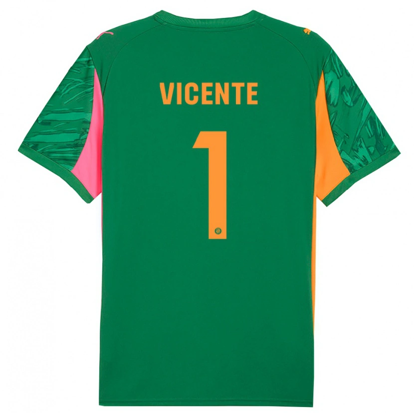 Danxen Mulher Diego Vicente #1 Verde Laranja Camisola Guarda-Redes 2025/26 Camisa Brasil