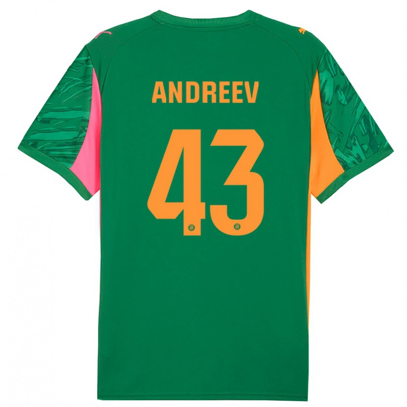 Danxen Mulher Aleksandar Andreev #43 Verde Laranja Camisola Guarda-Redes 2025/26 Camisa Brasil