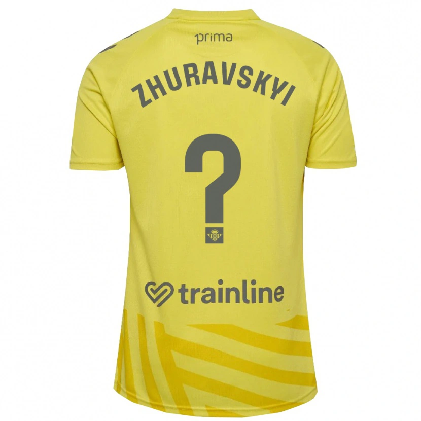 Danxen Mulher Yan Zhuravskyi #0 Amarelo Cinza Camisola Guarda-Redes 2025/26 Camisa Brasil