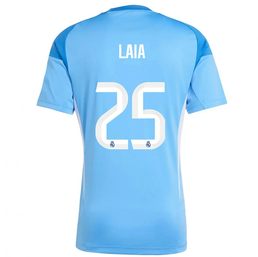Danxen Mulher Laia López De La Morena #25 Azul Céu Branco Camisola Guarda-Redes 2025/26 Camisa Brasil