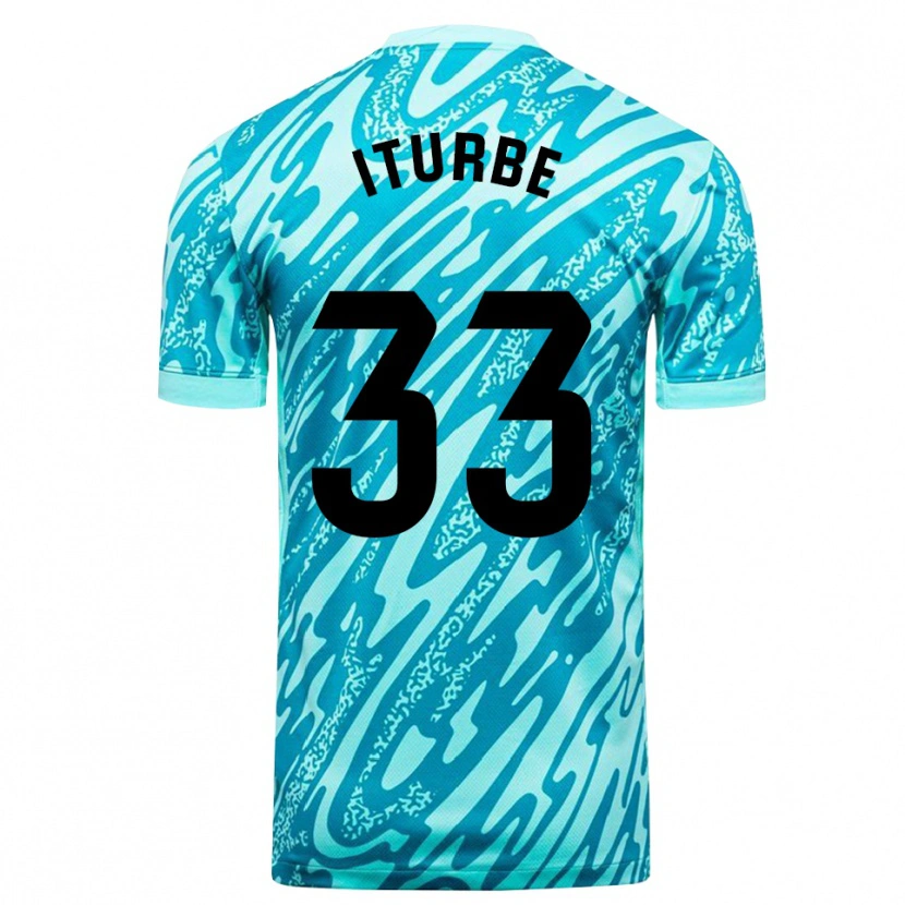 Danxen Mulher Alejandro Iturbe #33 Azul Céu Branco Camisola Guarda-Redes 2025/26 Camisa Brasil