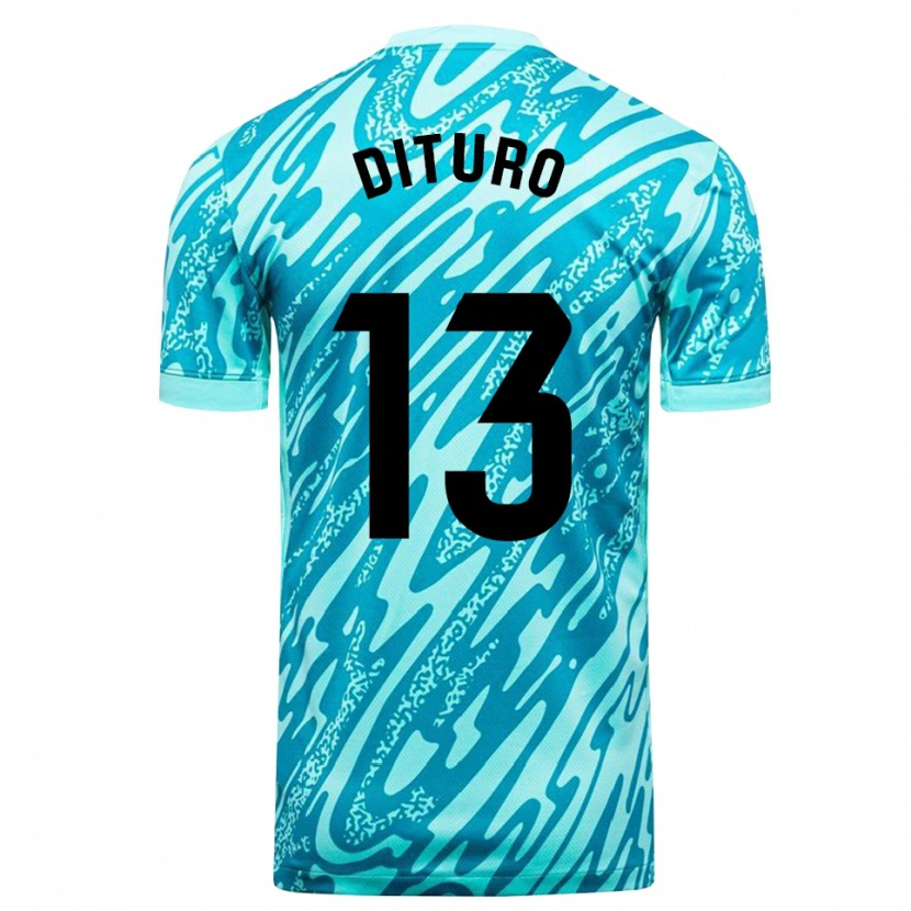 Danxen Mulher Matías Dituro #13 Azul Céu Branco Camisola Guarda-Redes 2025/26 Camisa Brasil