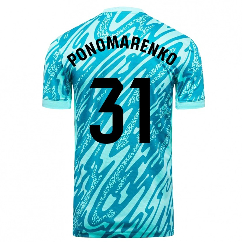 Danxen Mulher Borys Ponomarenko #31 Azul Céu Branco Camisola Guarda-Redes 2025/26 Camisa Brasil