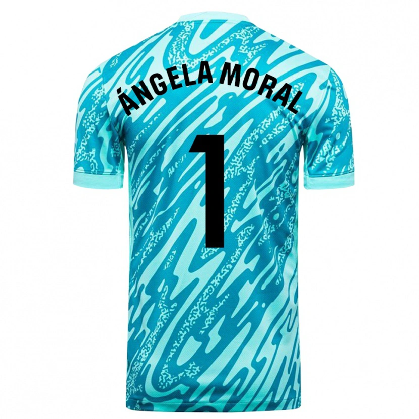 Danxen Mulher Ángela Moral Ferrer #1 Azul Céu Branco Camisola Guarda-Redes 2025/26 Camisa Brasil