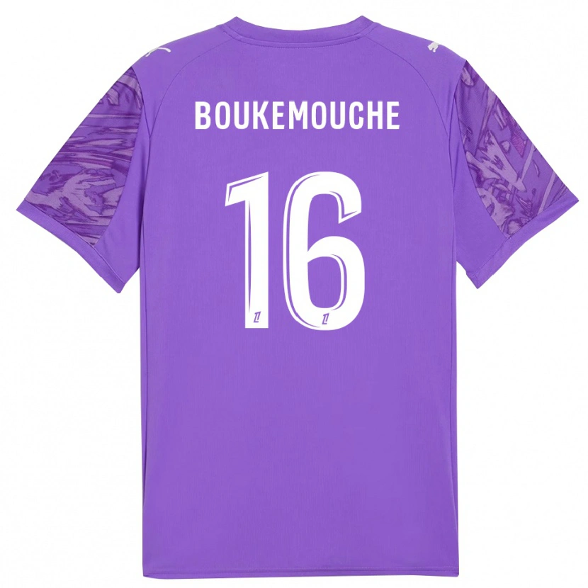 Danxen Mulher Amine Boukemouche #16 Lilás Branco Camisola Guarda-Redes 2025/26 Camisa Brasil