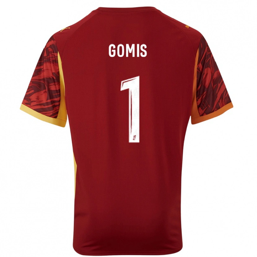 Danxen Mulher Ibrahim Gomis #1 Bordô Marrom Camisola Guarda-Redes 2025/26 Camisa Brasil