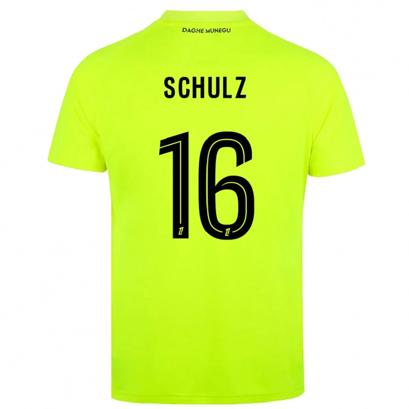 Danxen Mulher Ethan Schulz #16 Verde Fluorescente Preto Camisola Guarda-Redes 2025/26 Camisa Brasil