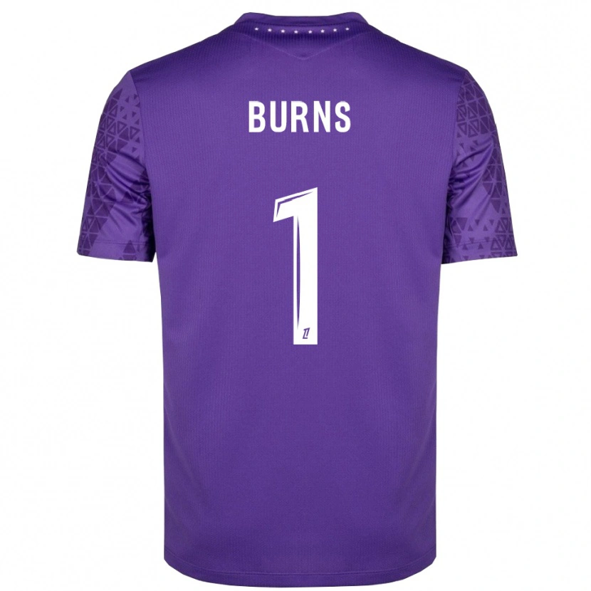 Danxen Mulher Emily Burns #1 Roxo Branco Camisola Guarda-Redes 2025/26 Camisa Brasil