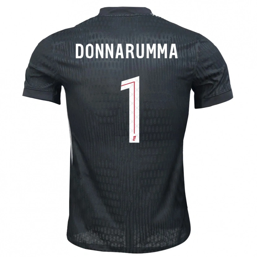 Danxen Mulher Gianluigi Donnarumma #1 Cinza Escuro Preto Camisola Guarda-Redes 2025/26 Camisa Brasil