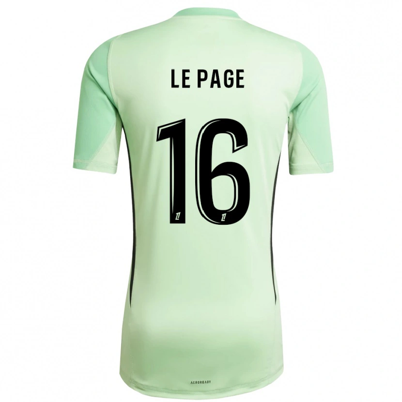 Danxen Mulher Manon Le Page #16 Verde Claro Preto Camisola Guarda-Redes 2025/26 Camisa Brasil