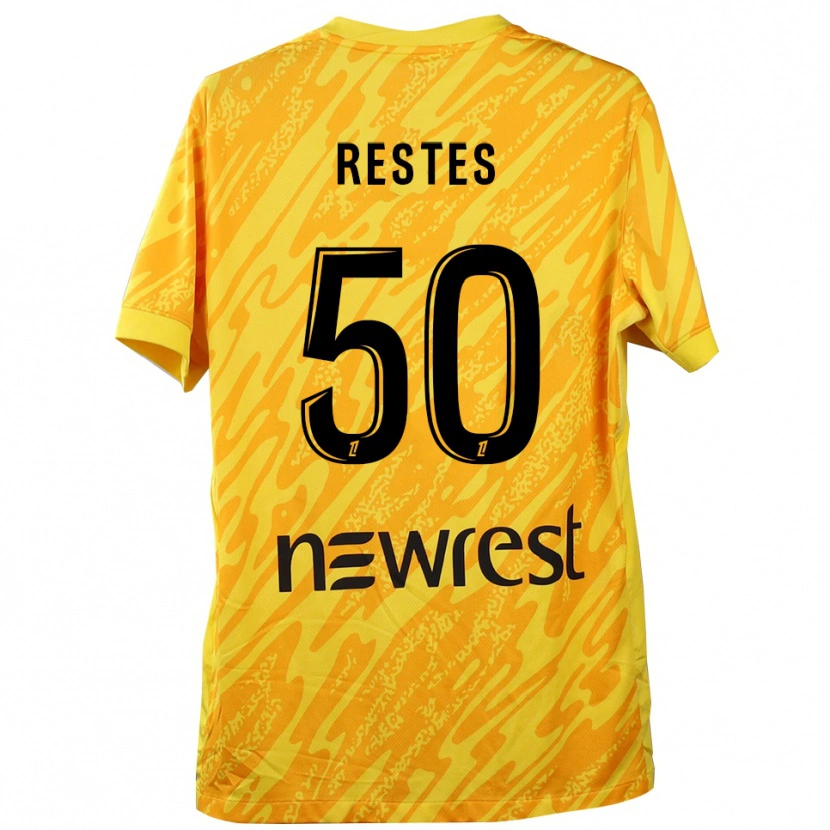 Danxen Mulher Guillaume Restes #50 Amarelo Preto Camisola Guarda-Redes 2025/26 Camisa Brasil