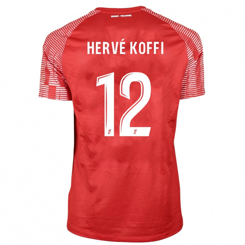 Danxen Mulher Hervé Koffi #12 Vermelho Branco Camisola Guarda-Redes 2025/26 Camisa Brasil