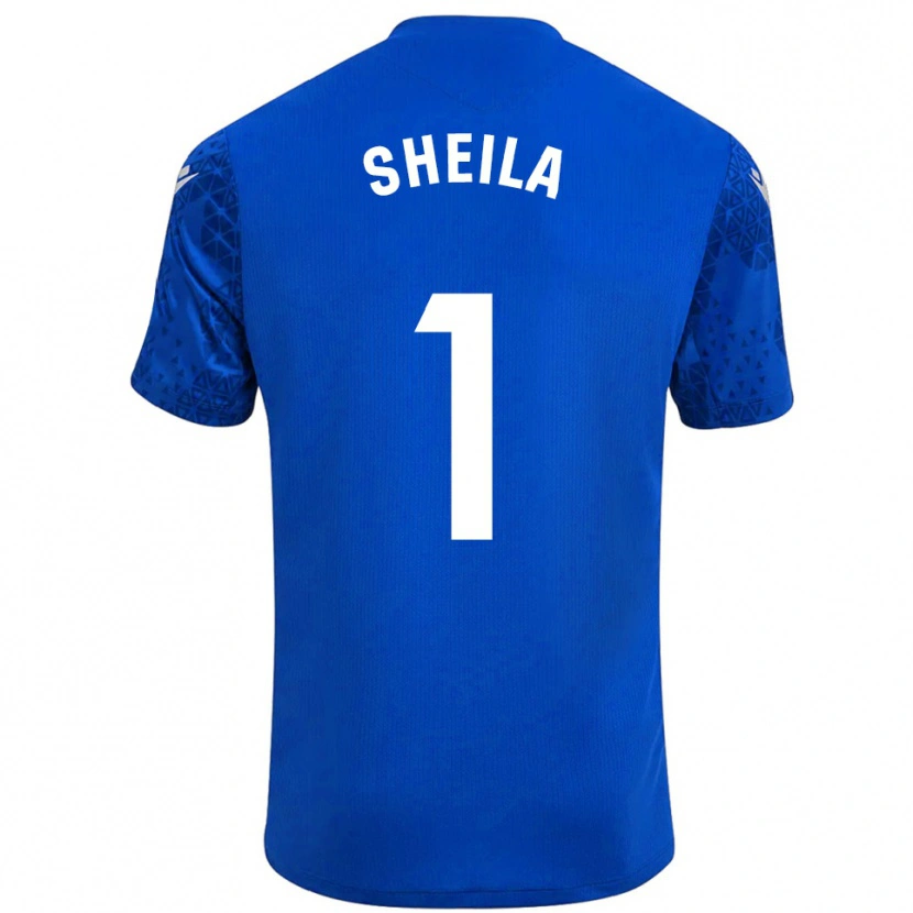 Danxen Mulher Sheila Ibañez Campillo #1 Azul Branco Camisola Guarda-Redes 2025/26 Camisa Brasil