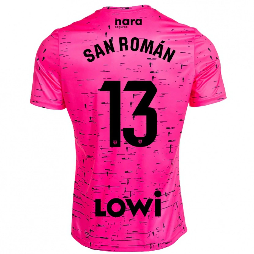 Danxen Mulher Miguel San Román #13 Rosa Profundo Preto Camisola Guarda-Redes 2025/26 Camisa Brasil