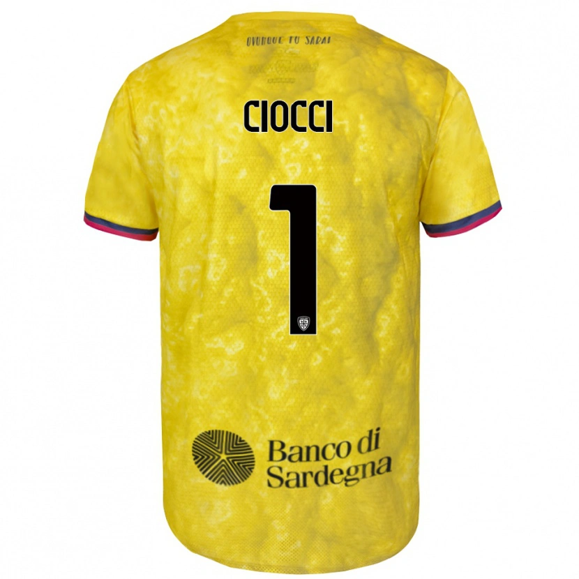 Danxen Mulher Giuseppe Ciocci #1 Amarelo Preto Camisola Guarda-Redes 2025/26 Camisa Brasil