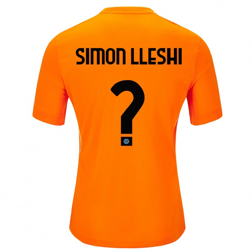 Danxen Mulher Simon Lleshi #0 Laranja Claro Preto Camisola Guarda-Redes 2025/26 Camisa Brasil