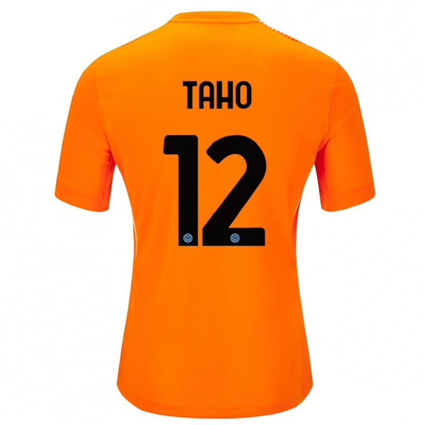 Danxen Mulher Alain Taho #12 Laranja Claro Preto Camisola Guarda-Redes 2025/26 Camisa Brasil