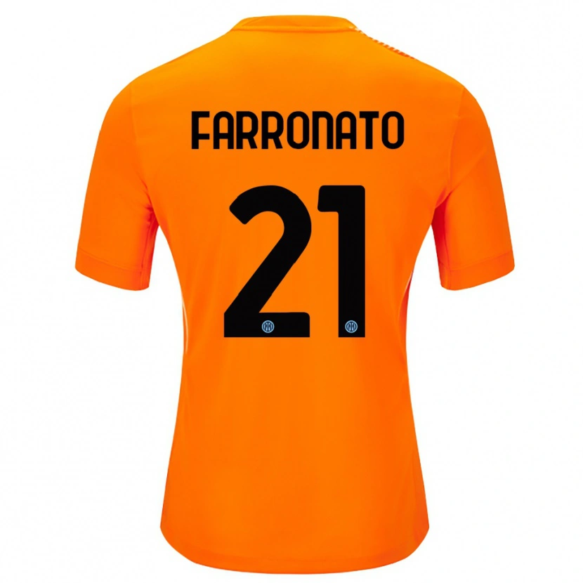 Danxen Mulher Matteo Farronato #21 Laranja Claro Preto Camisola Guarda-Redes 2025/26 Camisa Brasil