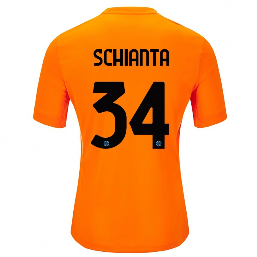 Danxen Mulher Valentina Schianta #34 Laranja Claro Preto Camisola Guarda-Redes 2025/26 Camisa Brasil