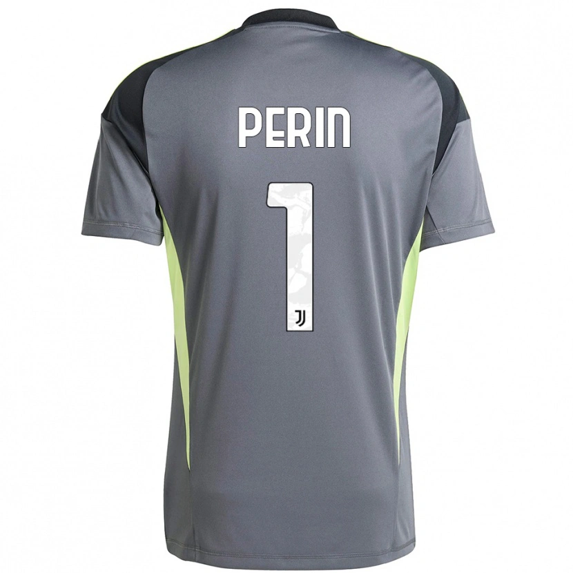 Danxen Mulher Mattia Perin #1 Cinza Escuro Branco Camisola Guarda-Redes 2025/26 Camisa Brasil