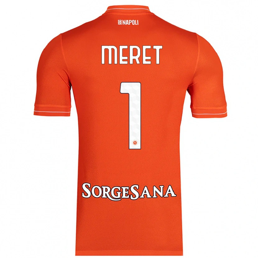 Danxen Mulher Alex Meret #1 Laranja Vermelho Branco Camisola Guarda-Redes 2025/26 Camisa Brasil