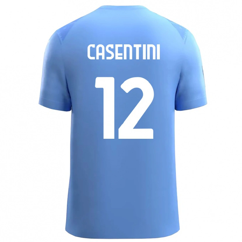 Danxen Mulher Gabriele Casentini #12 Azul Céu Branco Camisola Guarda-Redes 2025/26 Camisa Brasil